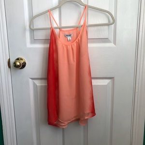 peach ombré summer top size small